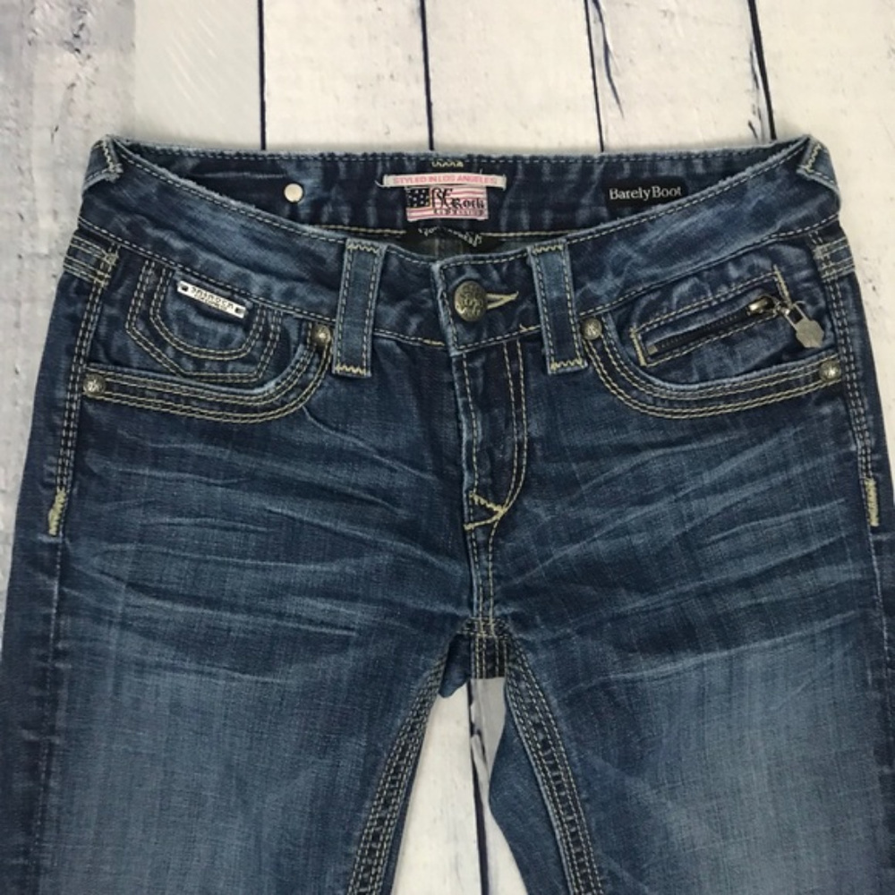 Re Rock For Express Barely Boot Jeans Size 2s - image 3